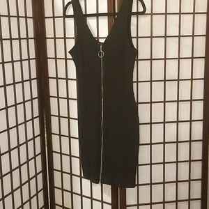Black zip body con dress 5/$35
